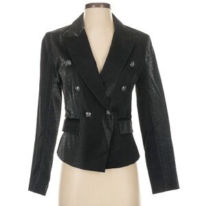 French Connection Textured, Shiny Black Blazer